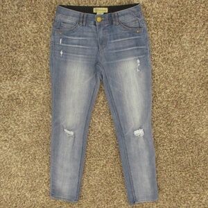 EUC Democracy Jeans Women's 6 "Ab" Technology Skinny Distressed Stretch Denim